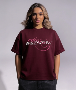OBSIDIAN TEE - Crimson