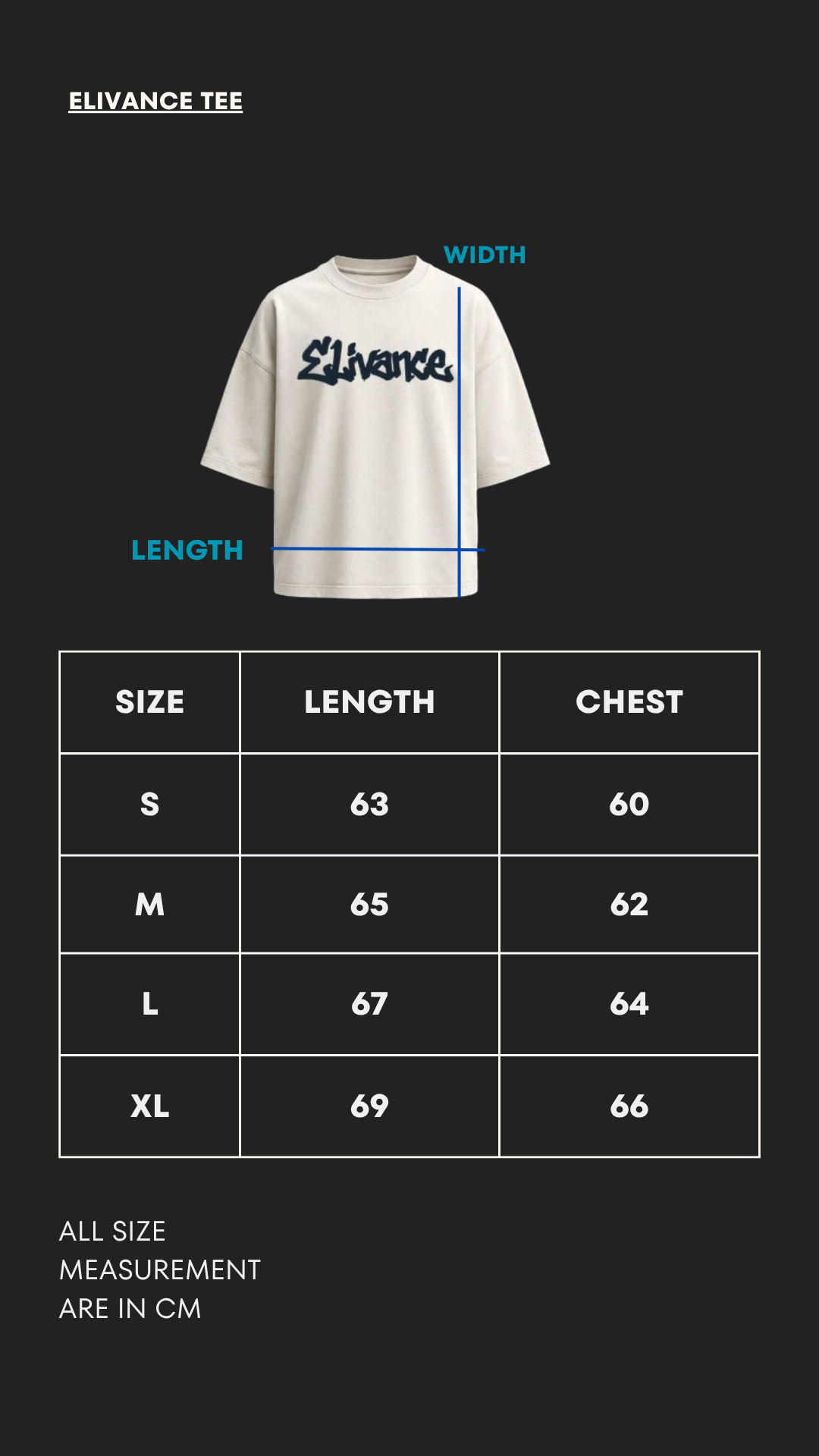 Foundation Tee - White Size Guide